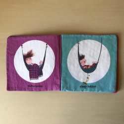 Welterusten Pluk : Stoffen boekje. 16 x 16 cm.