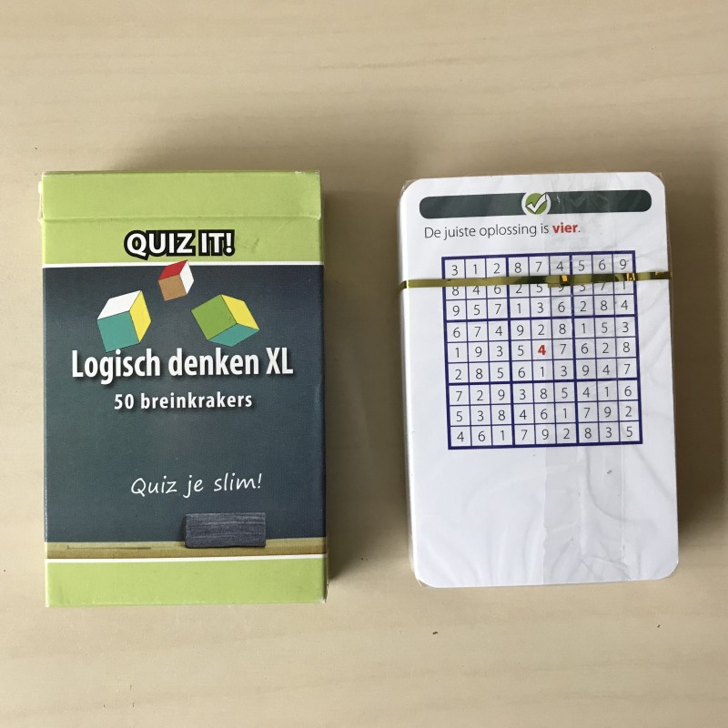 Quiz It : ongebruikt. Logisch denken XL. 50 breinkrakers.