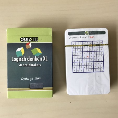 Quiz It : ongebruikt. Logisch denken XL. 50 breinkrakers.