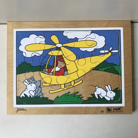 Rolf / Jaklien : puzzelplank met helicopter.