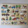 Puzzelplankje Knopjespuzzel : Boerderij. 32 stukjes