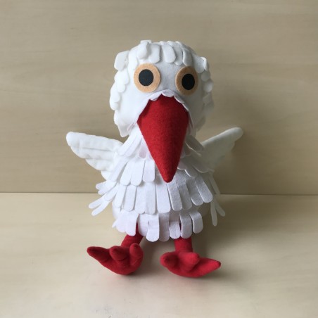 Fabeltjeskrant  Juffrouw Kato Ooievaar : Poppenkastpop, handpop