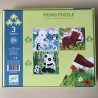 Djeco : 3 Puzzles van 4, 6 en 9 stukjes. Beren.