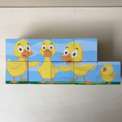 Houten blokken. Boerderijdieren.