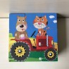 Houten blokken. Boerderijdieren.