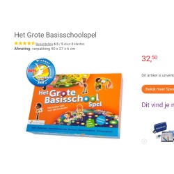 Het grote basisschoolspel voor groep 3 t/m 8 met vragen voor ouders
