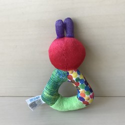 Eric Carle : Rammelaar. Rupsje Nooitgenoeg. Hoogte 16 cm, inclusief oren.