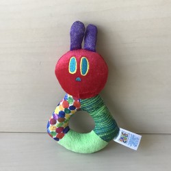 Eric Carle : Rammelaar. Rupsje Nooitgenoeg. Hoogte 16 cm, inclusief oren.