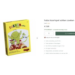 Haba : Sokken zoeken. Kaartspel.