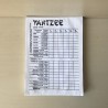 Yahtzee scoreblok.