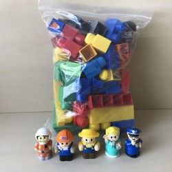 Megabloks / Mega Bloks: Een zak megabloks.