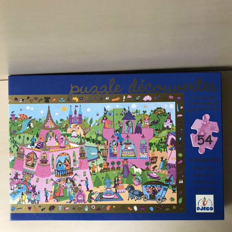 Djeco : Zoekpuzzel prinsessen.  54 stukjes.