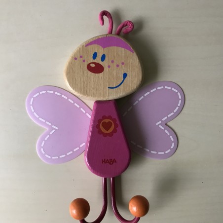 Haba: Vlinder. kapstokje met 2 haken.