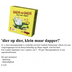 Haba : Dier op dier, klein maar dapper!