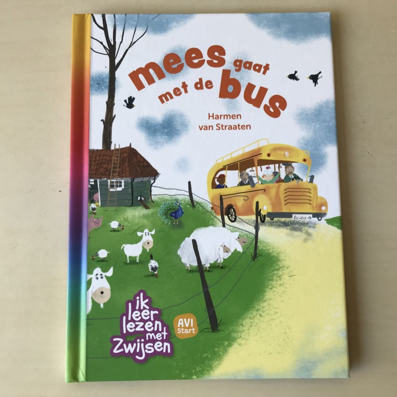 Mees gaat met de bus