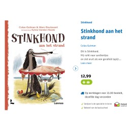 Stinkhond aan het strand