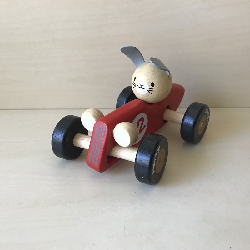 Plan Toys : Rode houten auto.