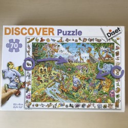Discover puzzel. Zoek en vind. Jungle. 70 stukken