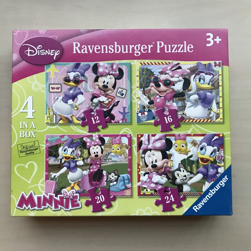 Disney : Minnie Mouse. 12, 16, 20 en 24 stukjes.
