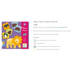 Djeco : Memo kleuren/dieren.