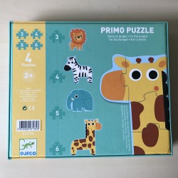 Djeco: puzzel. In the Jungle. 3-4-5-6 stukjes