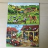 Puzzel  2 x 12 stukjes. Drukte op de boerderij.