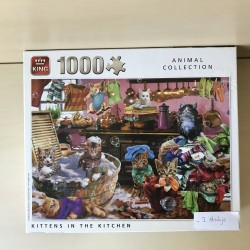 -1 stukje. Animal Collection. Kittens in the kitchen.