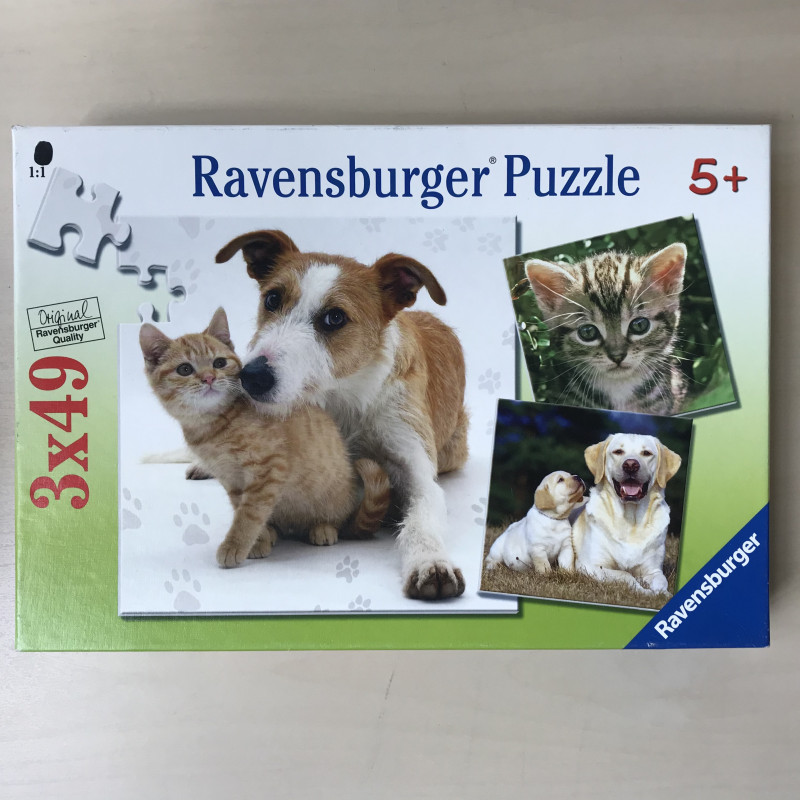 Poezen en honden 3 x 49 stukjes