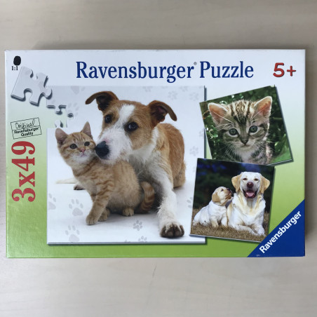 Poezen en honden 3 x 49 stukjes