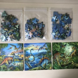 Dinosauriërs.  3 x 49 stukjes