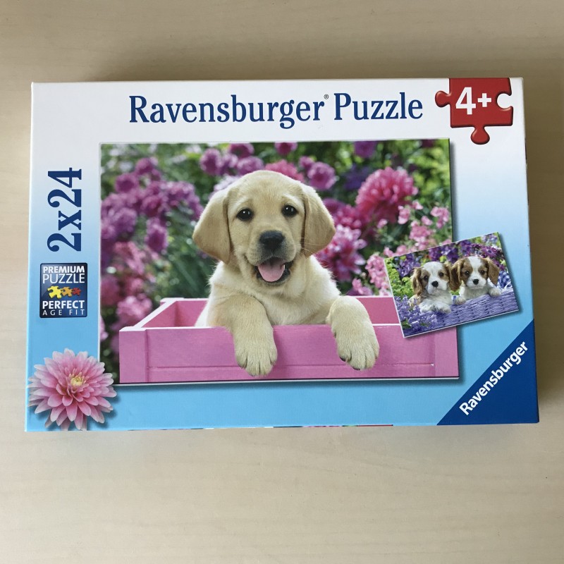 Lieve puppy’s : Puzzel  2 x 24 stukjes