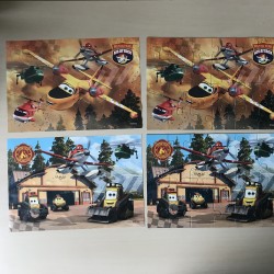 Puzzel : 2 x 24 stukjes Planes. Fire & rescue