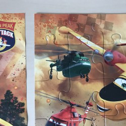 Puzzel : 2 x 24 stukjes Planes. Fire & rescue
