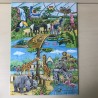 Puzzel  2 x 24 stukjes. Een dag in de dierentuin.