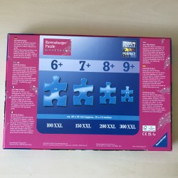 Roodkapje en de wolf. Glitterpuzzel.  XXL 100 stukjes
