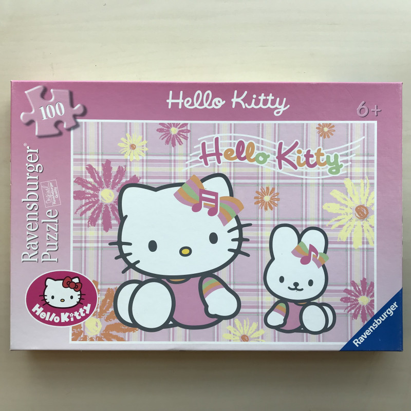 Hello Kitty in de tuin. 100 stukjes