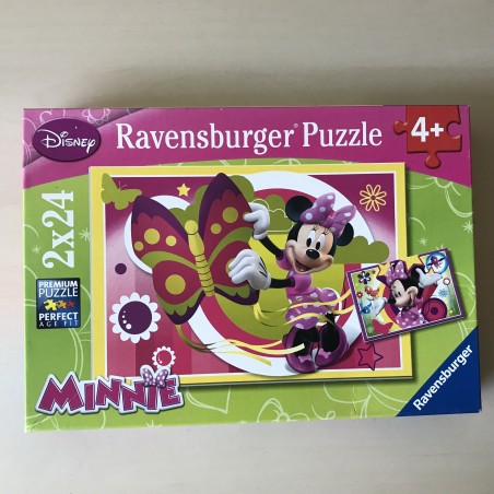 Puzzel  2 x 24 stukjes. Een dag met Minnie.