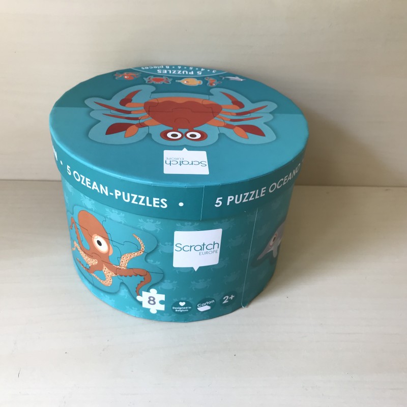Scratch : 5 oceaan puzzels. 26 stukjes.