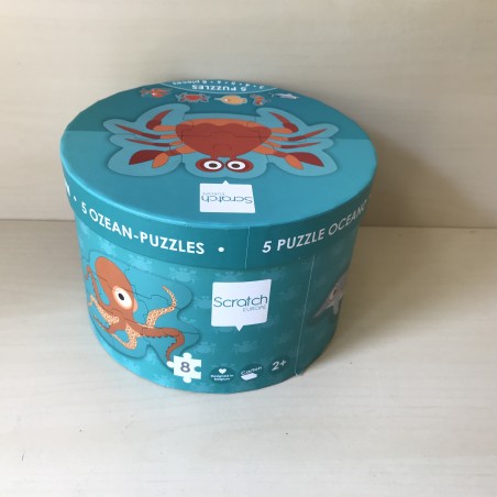 Scratch : 5 oceaan puzzels. 26 stukjes.