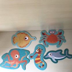Scratch : 5 oceaan puzzels. 26 stukjes.