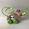 Houten helikopter Met kralenspiraal.