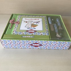 Kraambezoekboek met bestekje.  Pauline. Ongebruikt