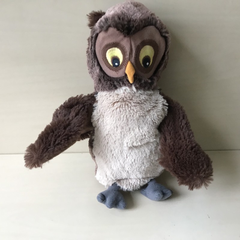 Handpop : Uil. Hoogte 26 cm.