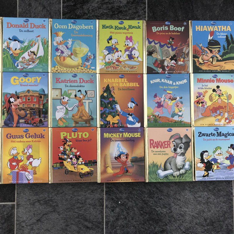 Complete serie Disney Gouden Boekjes.  15 delen