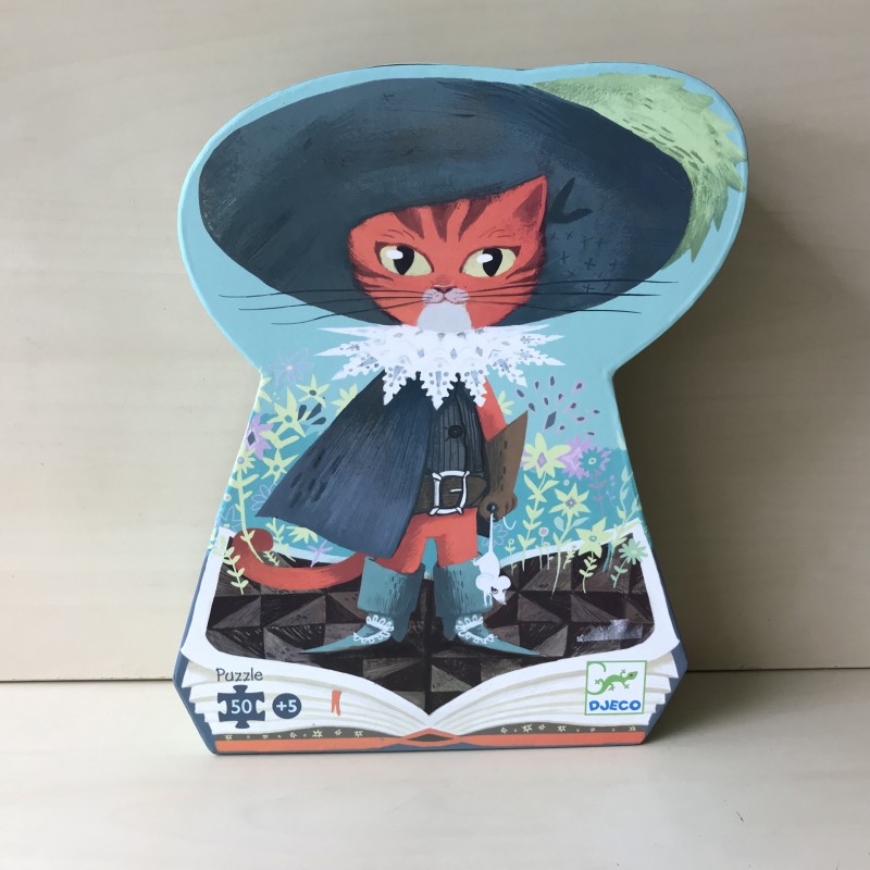 Djeco : De gelaarsde kat.  50 stukjes