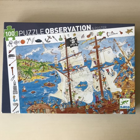 Djeco : Piraten. Zoekpuzzel 100 stukjes