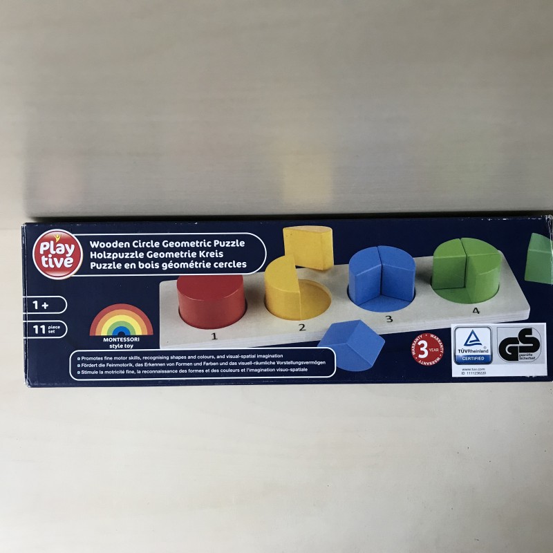 Houten cirkel geometrische puzzel.
