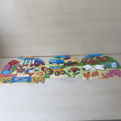Puzzelplankje knopjespuzzel : 6 stukjes, 8 stukjes en 12 stukjes.