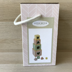 Little Dutch :  Houten stapeltoren/stapelblokken.