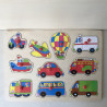 Puzzelplankje Knopjespuzzel : 10 stukjes.